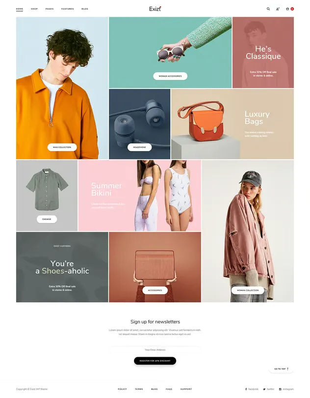 Exist - Wonderful Fashion HTML Template