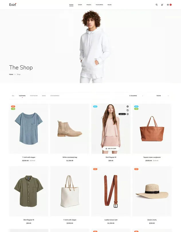 Exist - Wonderful Fashion HTML Template