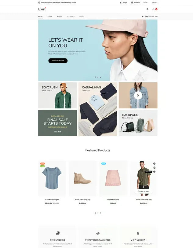 Exist - Wonderful Fashion HTML Template