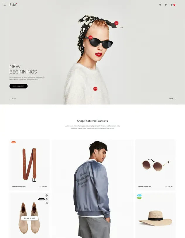 Exist - Wonderful Fashion HTML Template