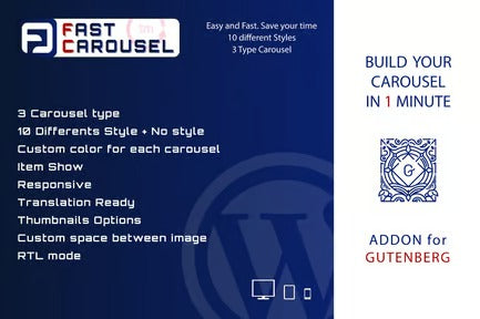 Fast Carousel for Gutenberg - WordPress Plugin