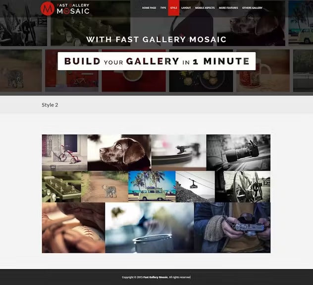 Fast Gallery Mosaic - Wordpress Plugin