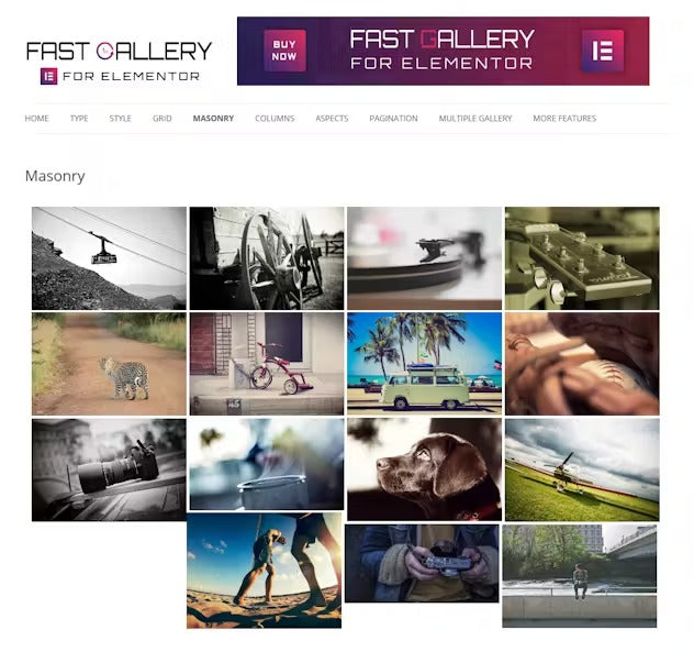 Fast Gallery for Elementor WordPress Plugin