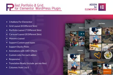 Fast Portfolio & Grid Elementor WordPress Plugin