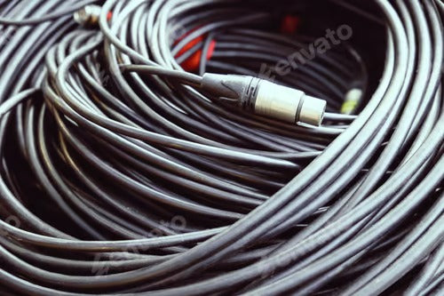 Filming Equipment, Pile of power plugs Background