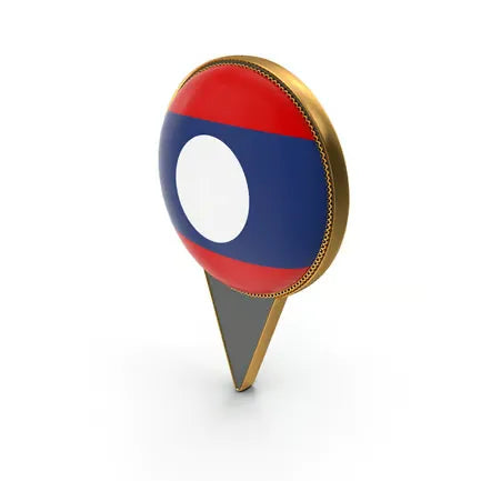 Flag Of Laos Dual Side Location Pin