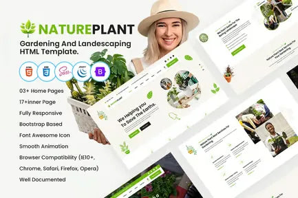 Gardening And Landscaping HTML Template.