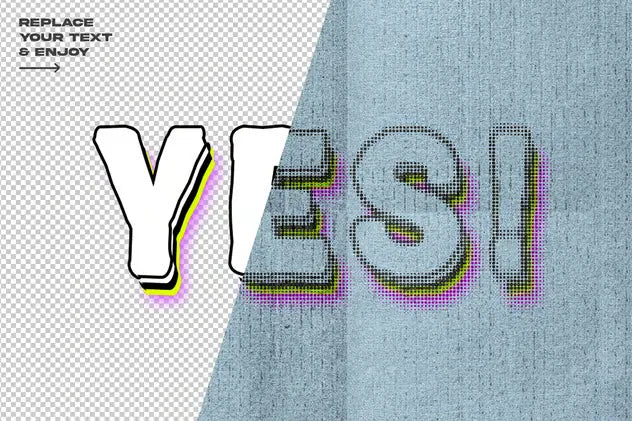 Halftone Editable Text Effect Layer Style