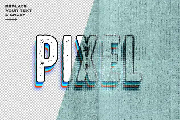 Halftone Editable Text Effect Layer Style