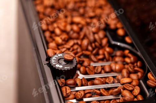 I loaded the coffee beans into the coffee machine