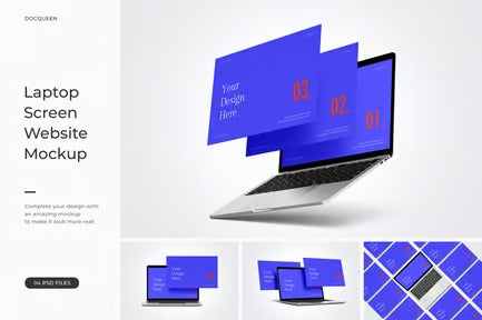 Laptop Screen & Website Mockup