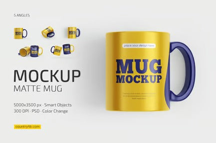 Matte Mug Mockup Set