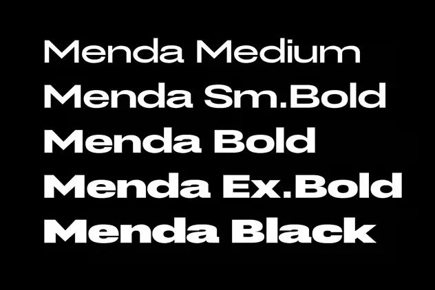 Menda Expanded Font Family