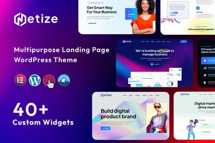 Metize - Landing Page WordPress Theme