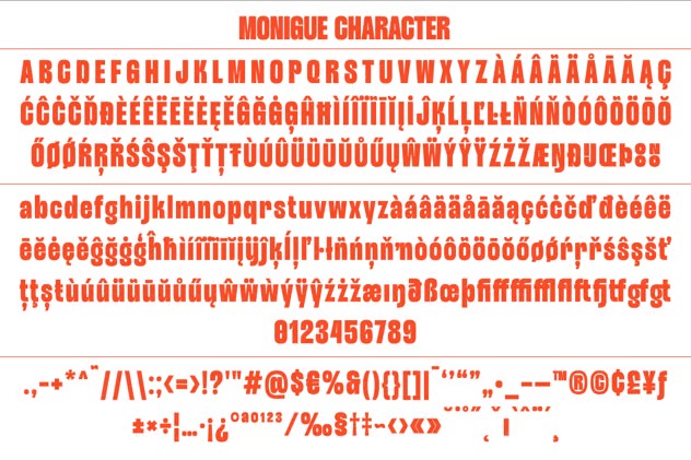 Monigue - Condensed Sans Font