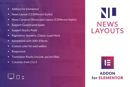 News Layouts for Elementor WordPress Plugin