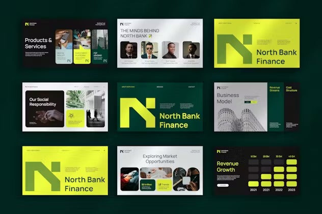 NorthBank Modern Fintech Powerpoint NF