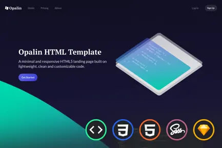 Opalin - Startup HTML Template