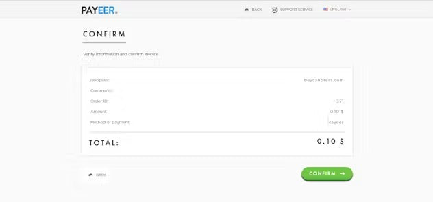 Payeer payment gateway for WooCommerce