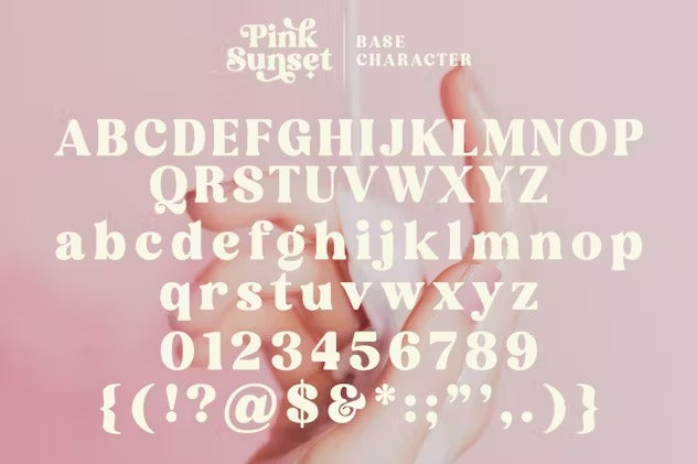 Pink Sunset - Modern Retro Serif