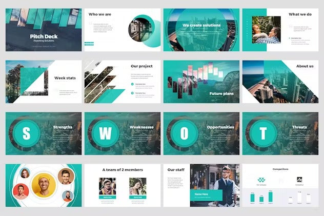 Pitch Deck Reporting Solutions Animation