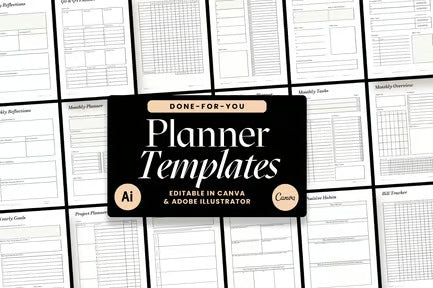 Planner Templates for Canva & Illustrator