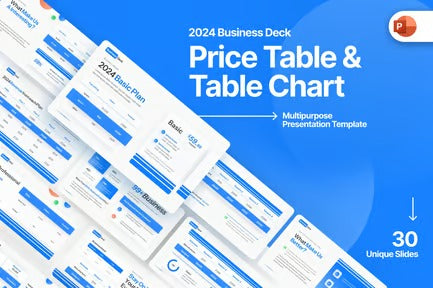 Price Table & Table Chart PowerPoint Template