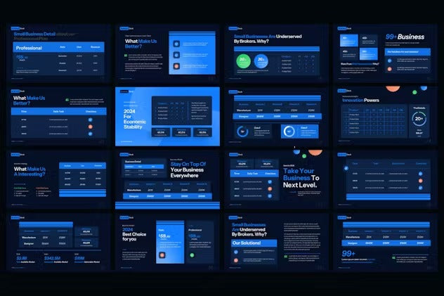 Price Table & Table Chart PowerPoint Template