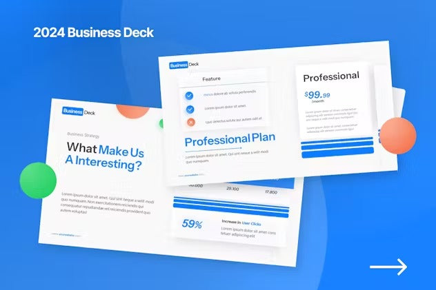 Price Table & Table Chart PowerPoint Template