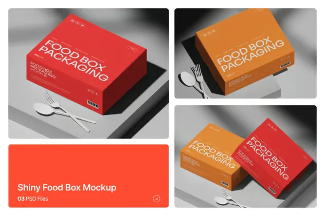 Shiny Food Box Mockup