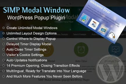 Simp Modal Window - WordPress Plugin