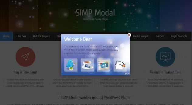 Simp Modal Window - WordPress Plugin