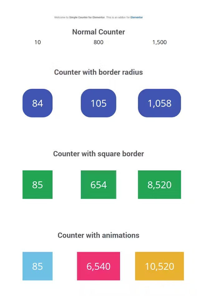 Simple Counter for Elementor WordPress Plugin