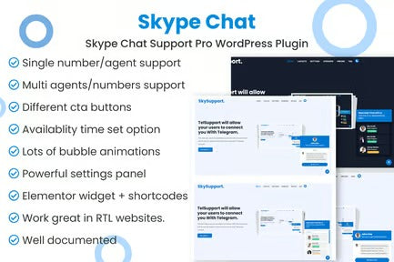 Skype Chat Support Pro WordPress Plugin