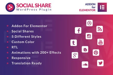 Social Share for Elementor WordPress Plugin