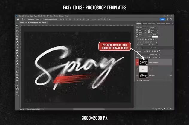 Spray Paint Text Effects