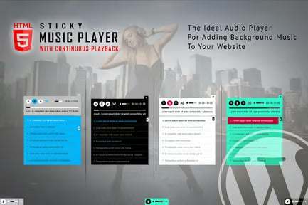 Sticky HTML5 Music Player WordPress Plugin