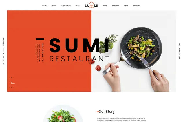 Sumi Restaurant HTML Template