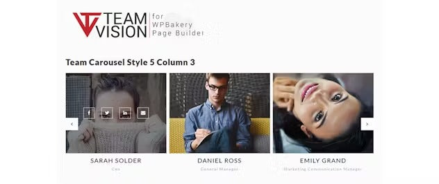 Teamvision - Team Addons for WPBakery Page Builder