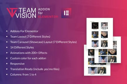 Teamvision for Elementor WordPress Plugin