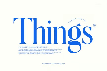 Things Modern Family Serif Font text