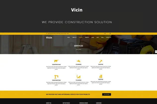 Vicin | Multipurpose Construction & Plumbing HTML