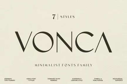 Vonca - Minimalist Font Family