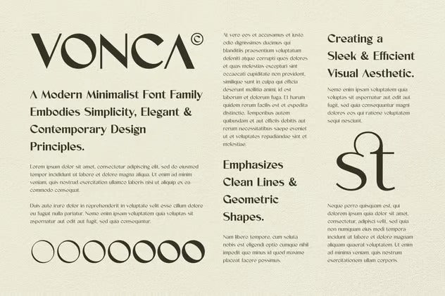 Vonca - Minimalist Font Family