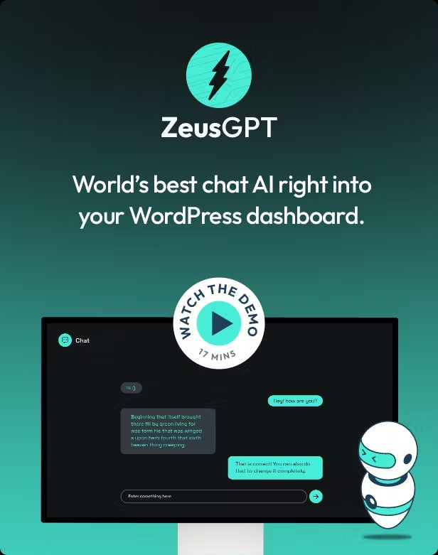 ZeusGPT - WordPress Plugin powered by ChatGPT