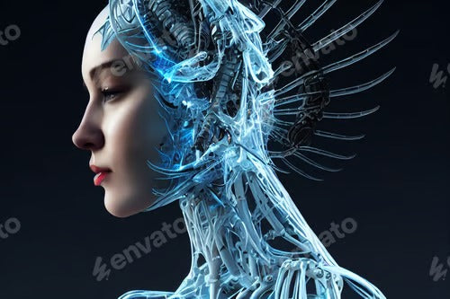 beautiful woman human robot artificial intelligence