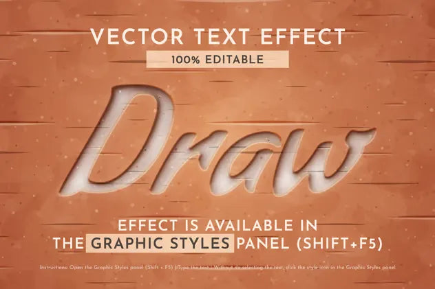 Wood Carving Editable Text Effect, Graphic Style