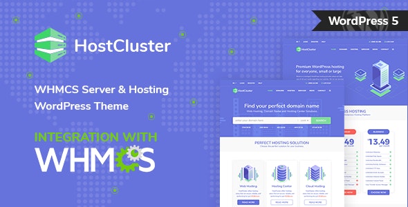 HostCluster - WHMCS Hosting WordPress Theme