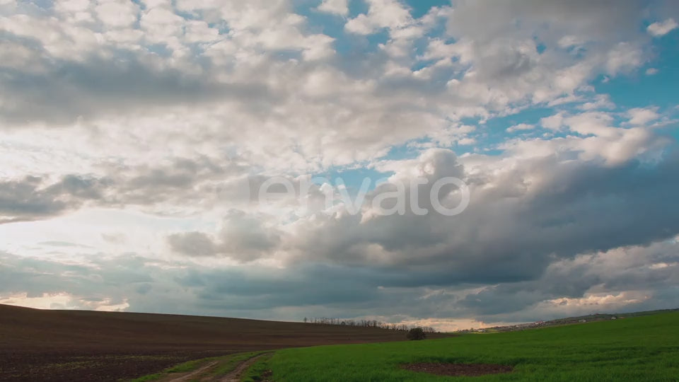 Dramatic Sky over the Endless Fields