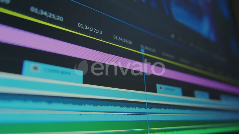 Close Up of Video Editing on a Computer